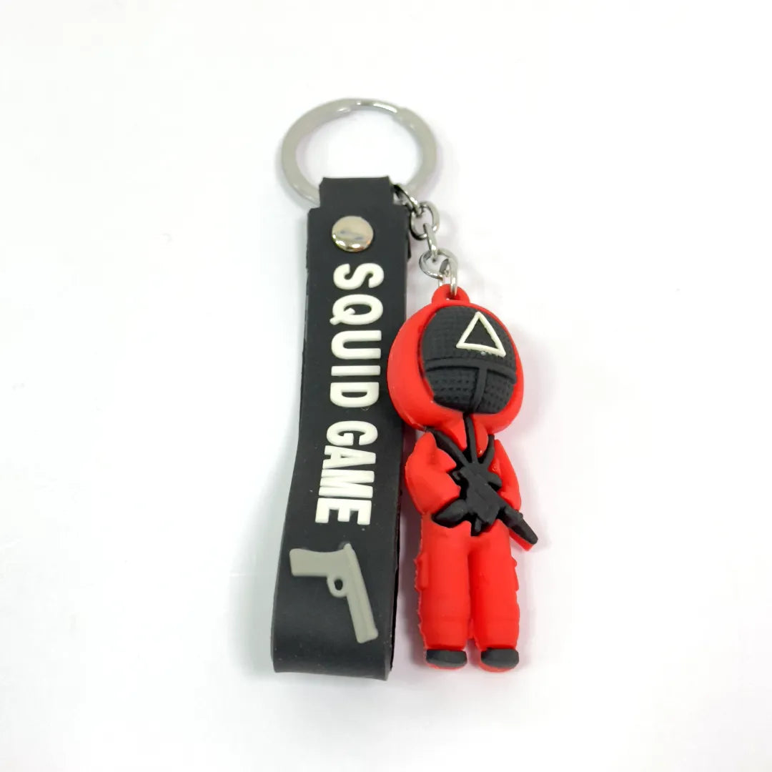 3D Squid Game Keychains Pink Soldiers with Guns (Pack of 3)