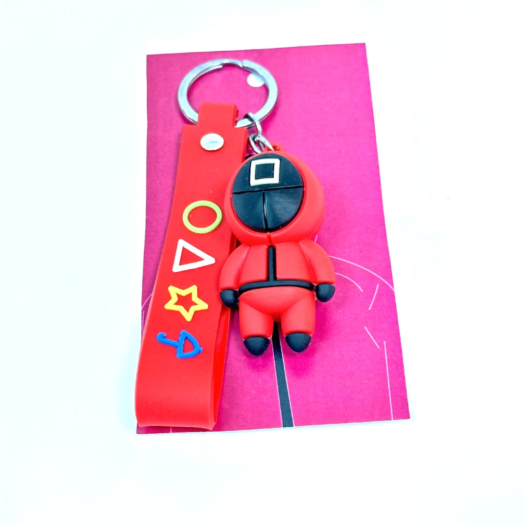 3D Squid Game Pink Soldier Keychain