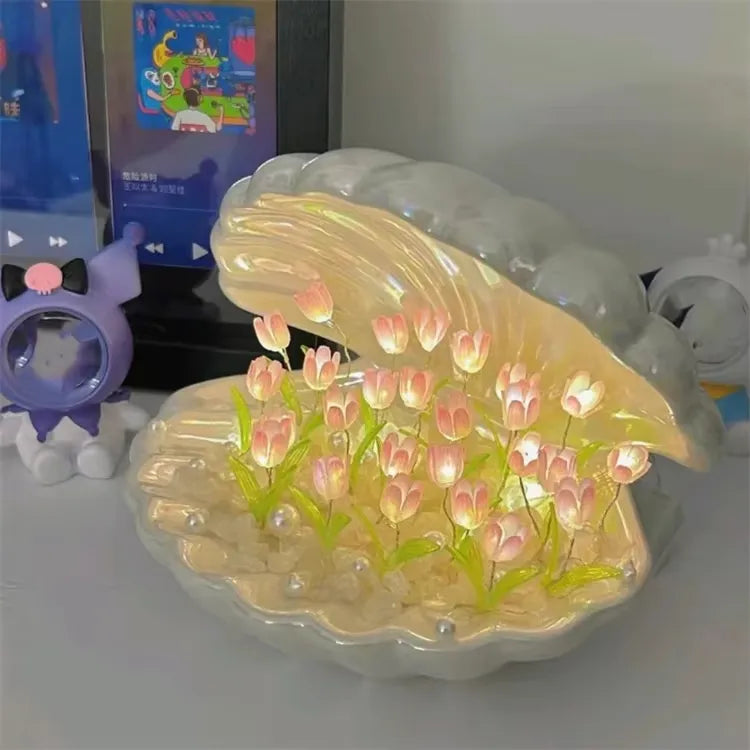 3d Shell Tulip flower lamp Gift for Couples