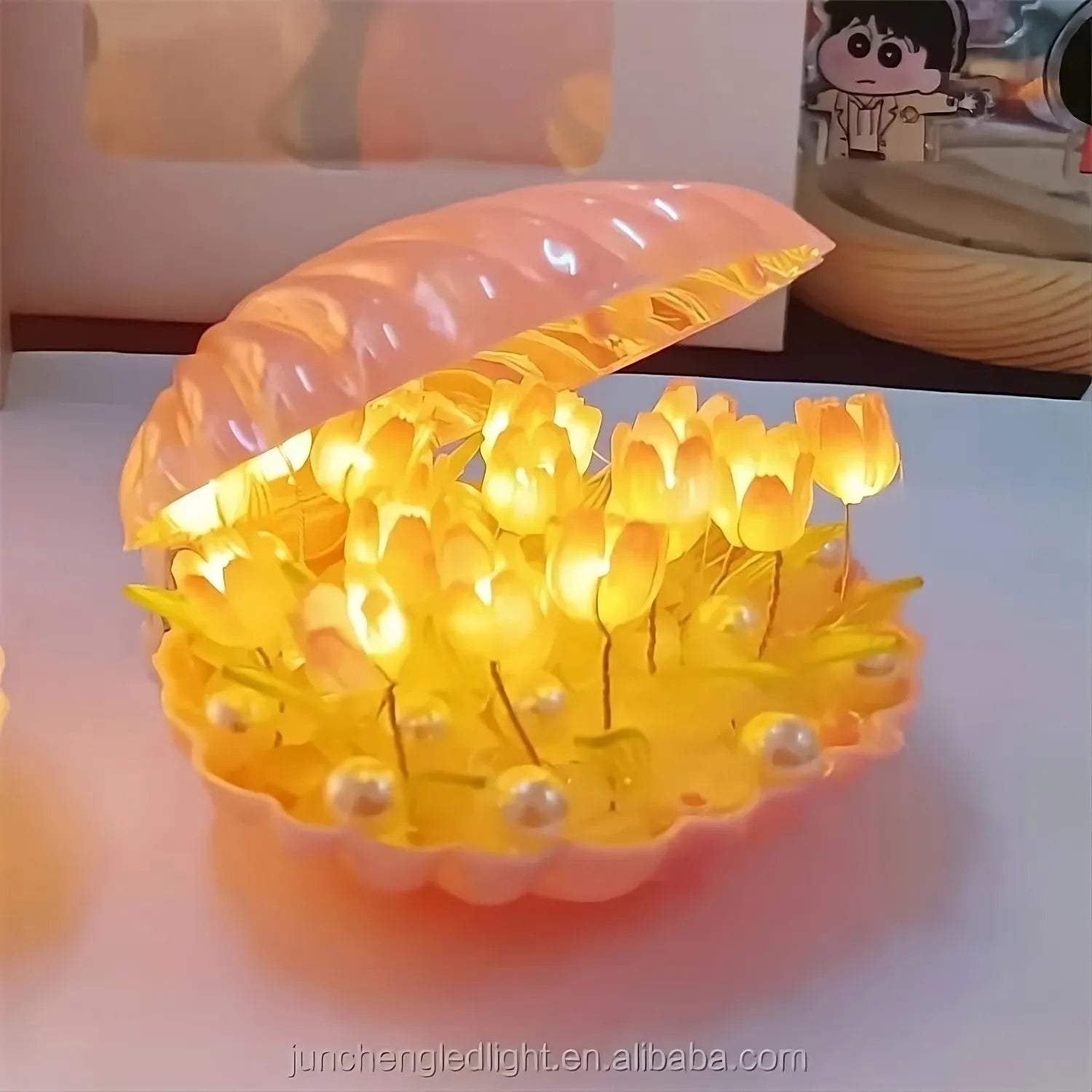 3d Shell Tulip flower lamp Gift for Couples