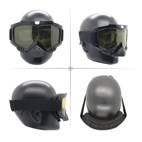 UV-Protective Bike Goggles Mask with Detachable Face Shield