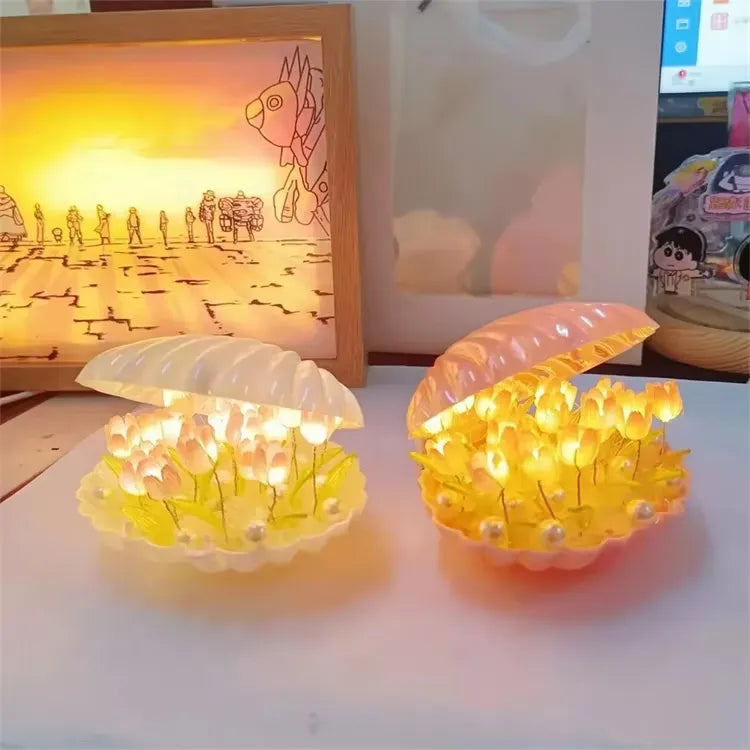 3d Shell Tulip flower lamp Gift for Couples