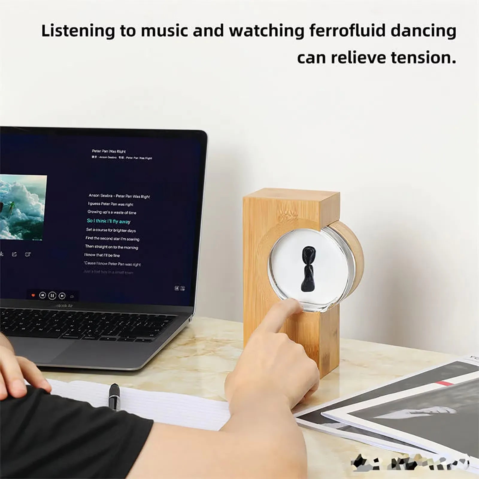 Smart Dancing Ferrofluid with Music Rhythm Speaker