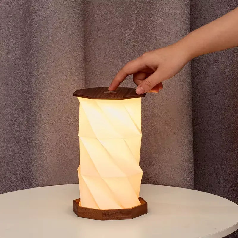 Modern Origami LED Table Lamp with Touch Control