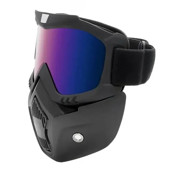 UV-Protective Bike Goggles Mask with Detachable Face Shield