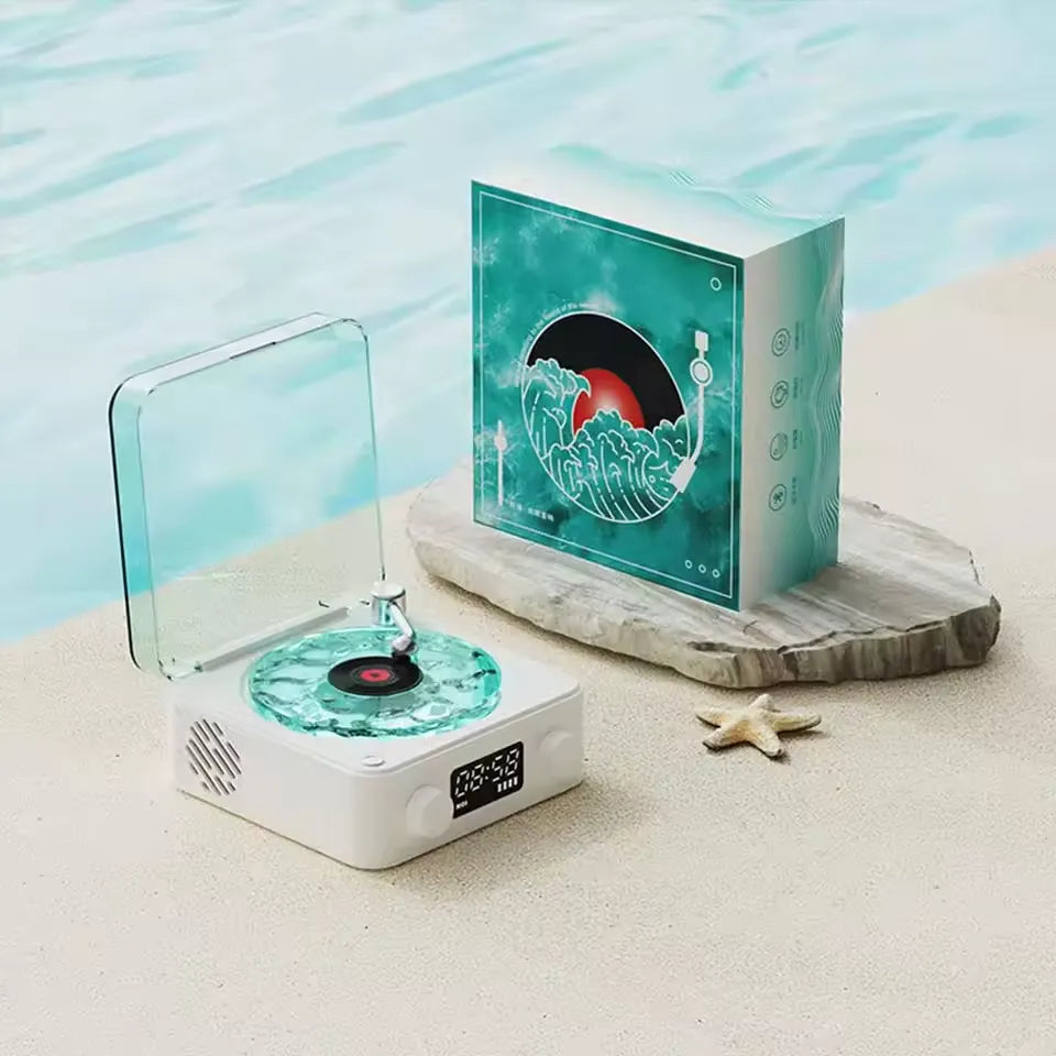 Waves Vinyl Retro Bluetooth Speaker