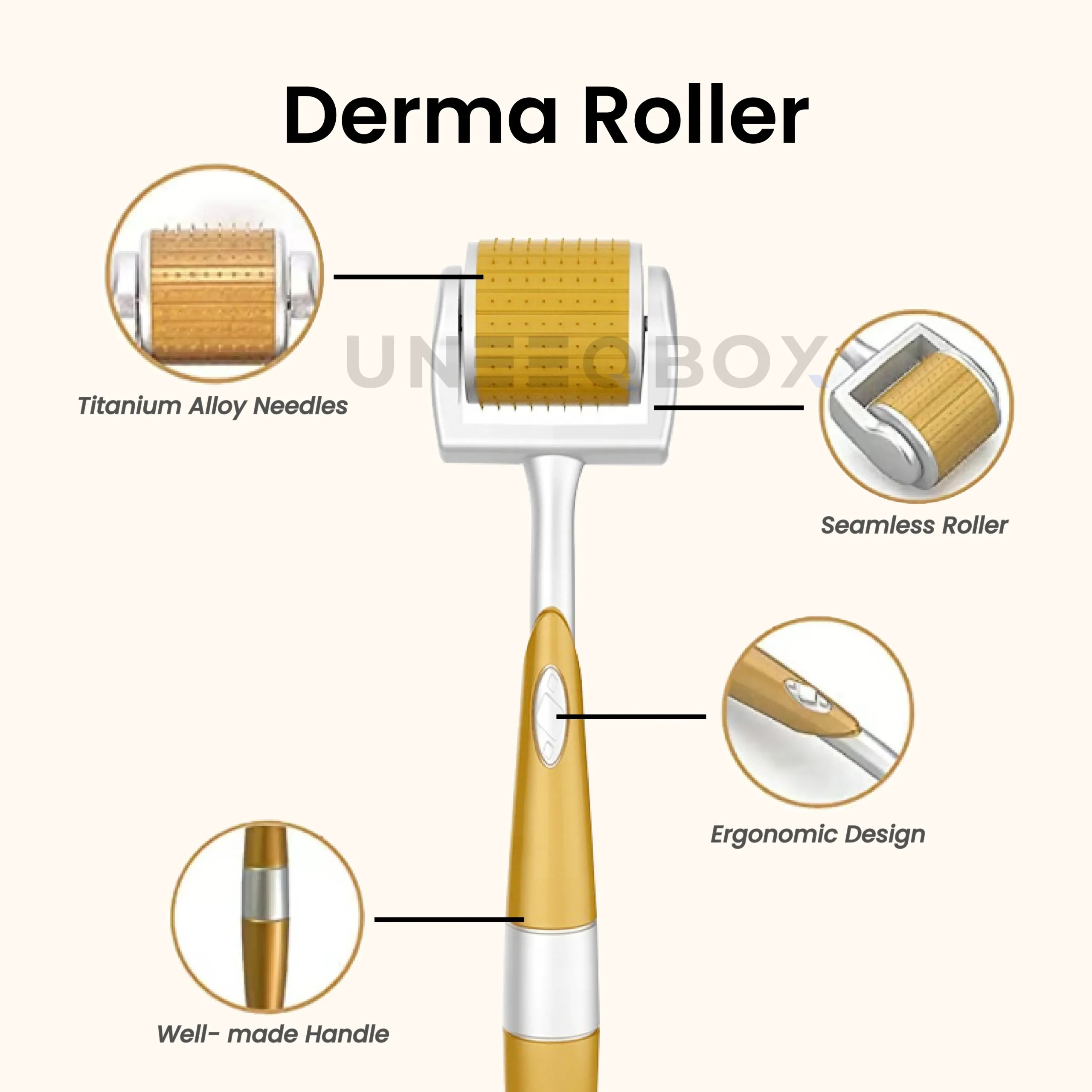 UB Titanium Microneedle Derma Roller 192/0.25mm