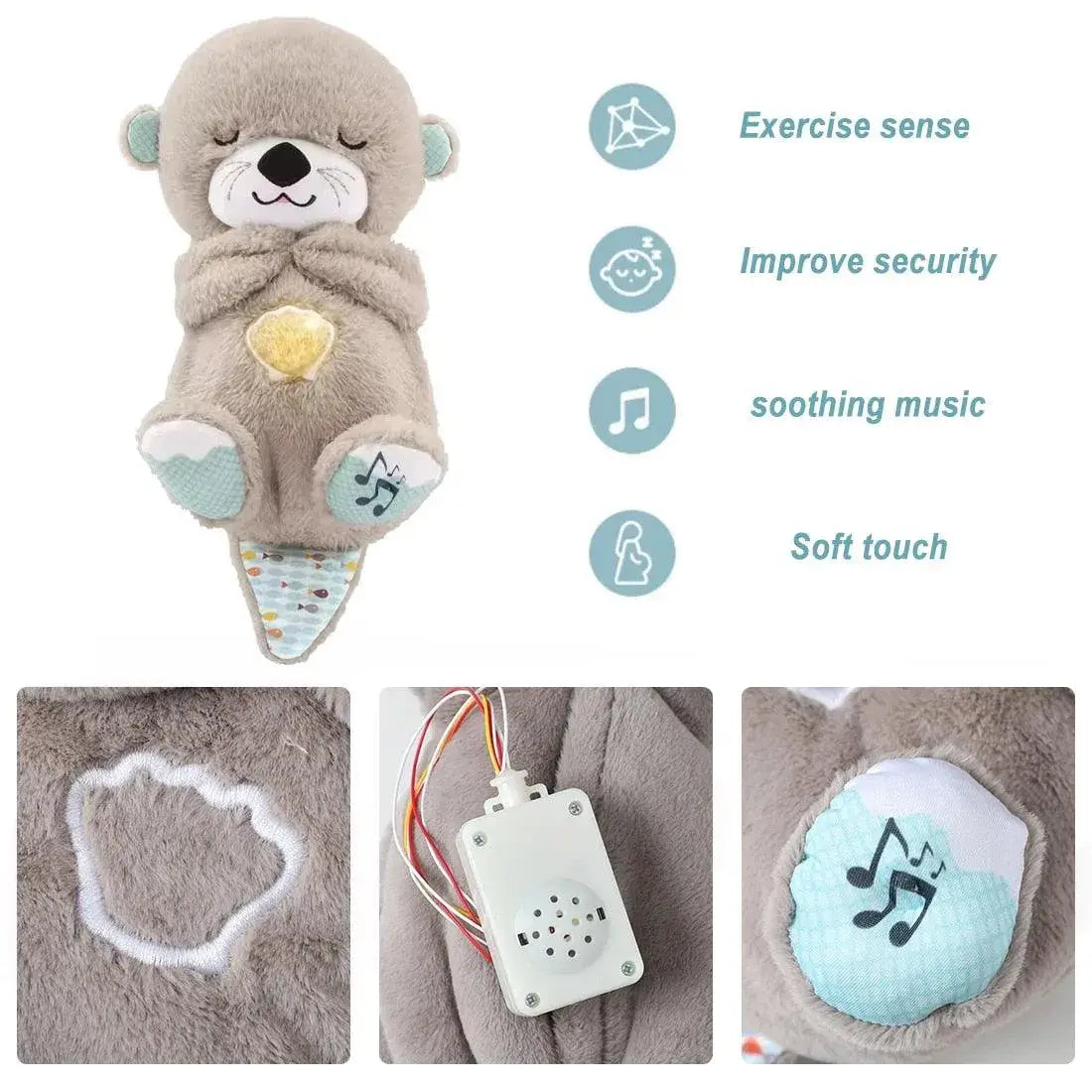 Breathing Teddy Bear with Music, Light & Breathing Motion