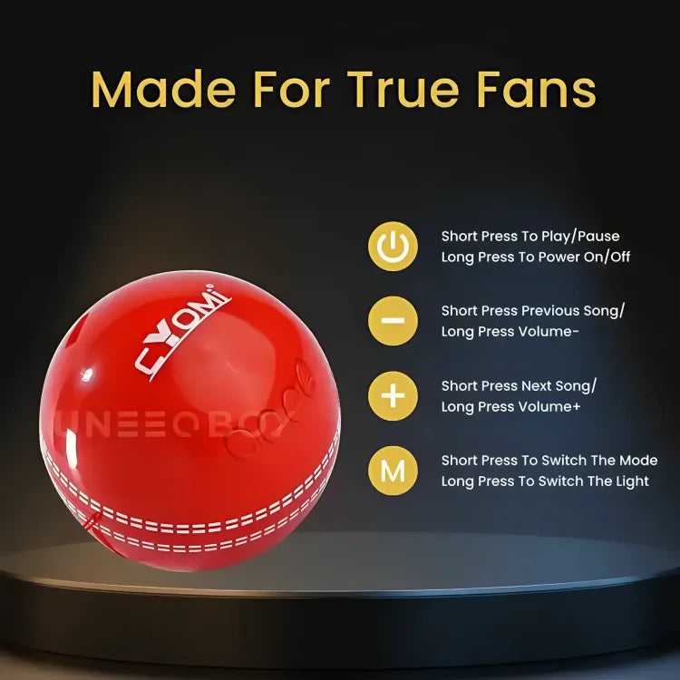 Wireless Cricket Red Ball Speaker