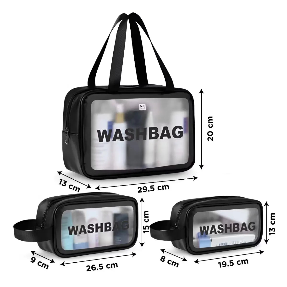 UB Travel Cosmetic Wash Bag (Pack of 3)