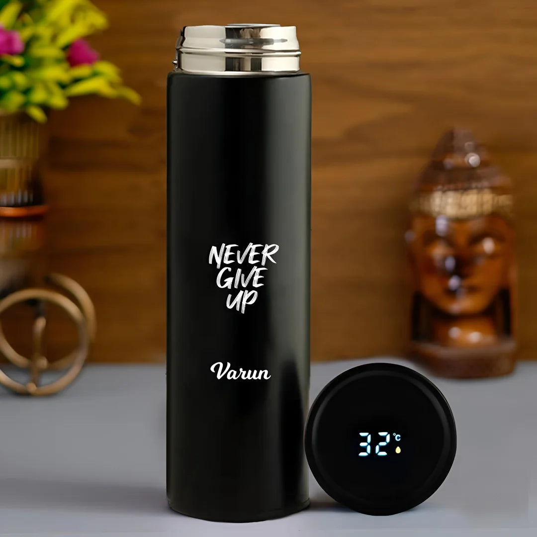 Personalized Temperature Bottle with LED Display