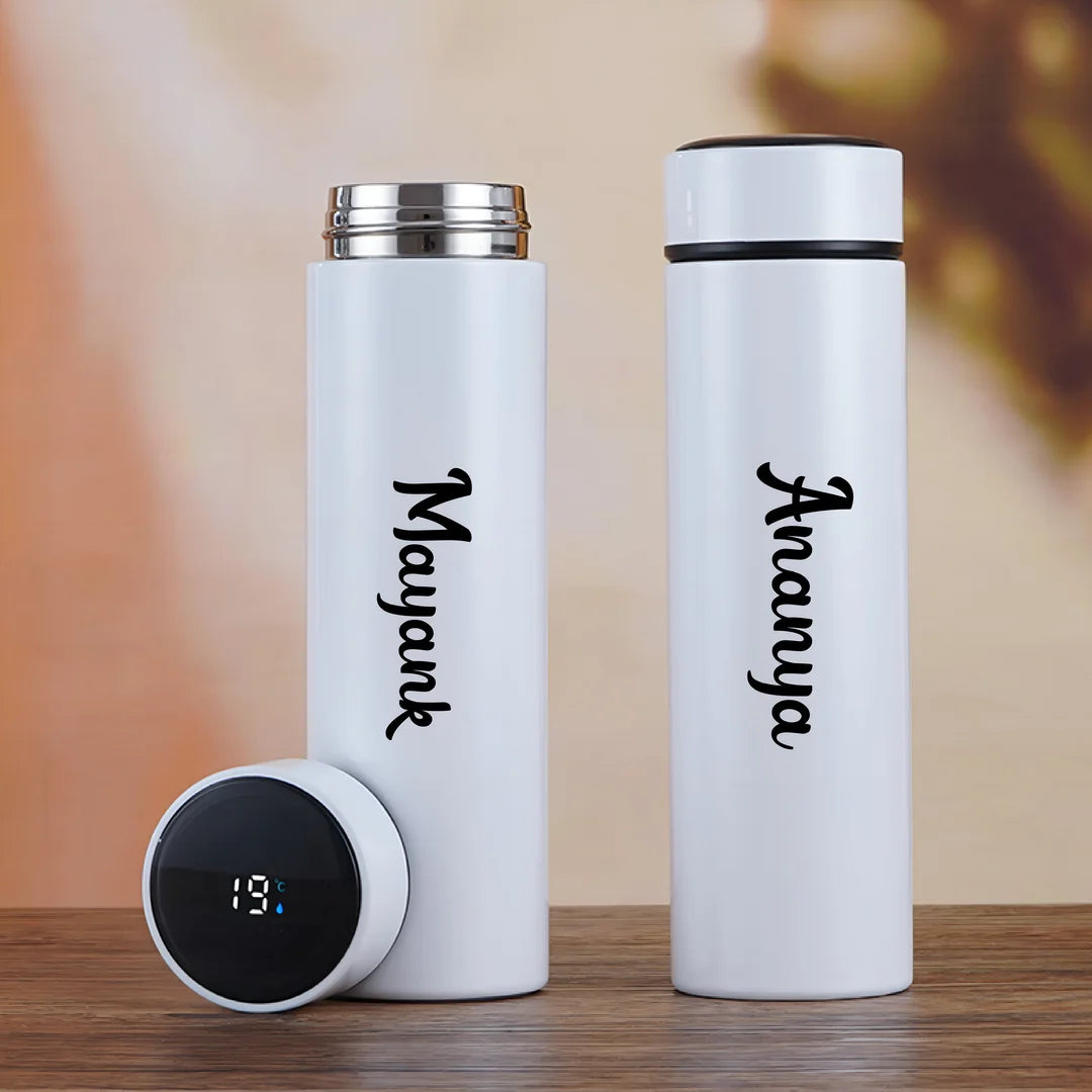 Personalized Temperature Bottle with LED Display