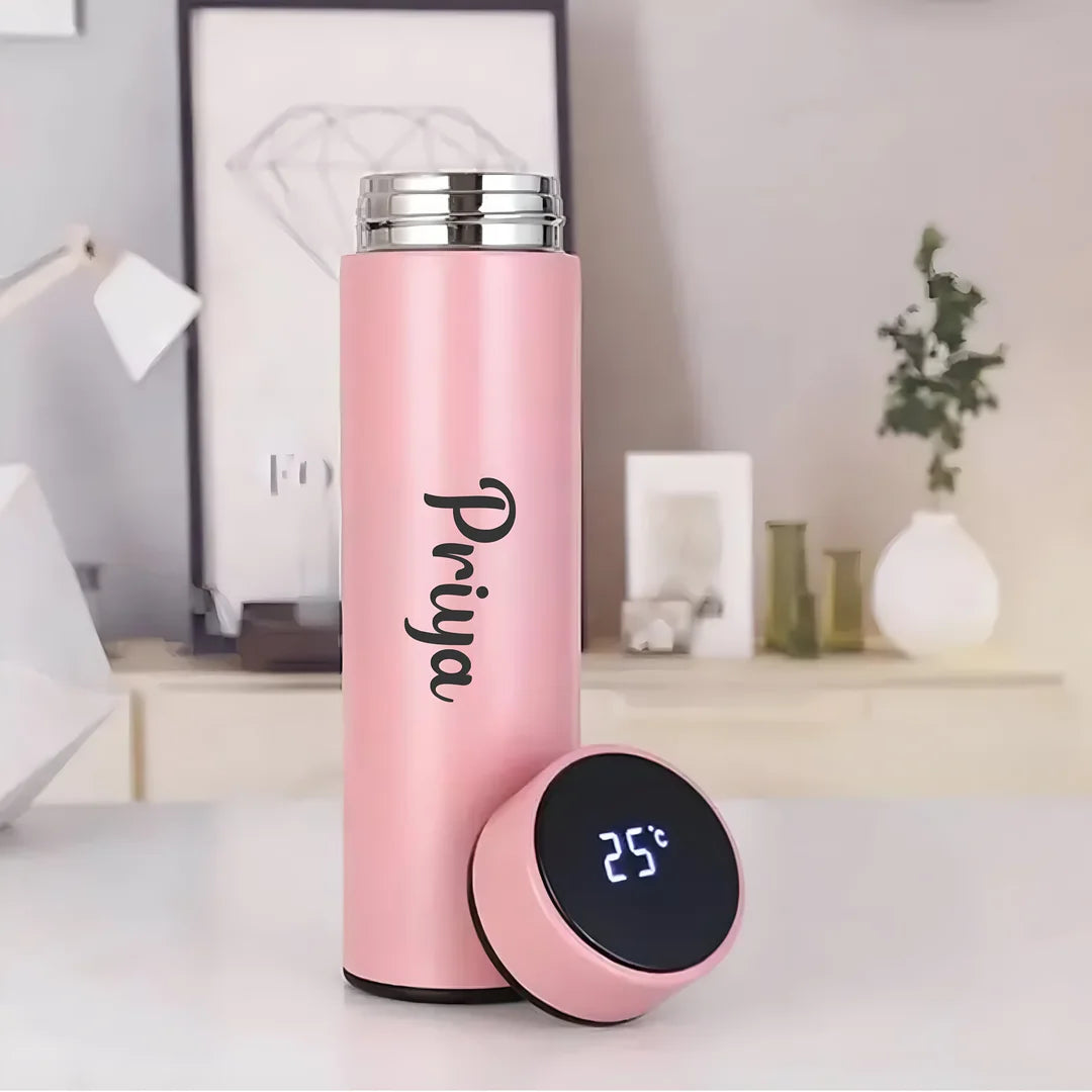 Personalized Temperature Bottle with LED Display