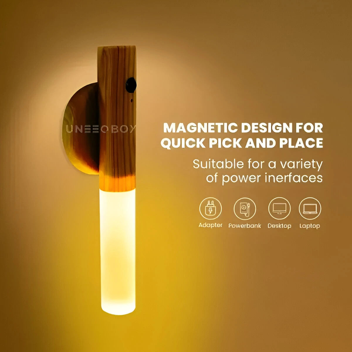 UB Wooden Sensor Wall Lamp