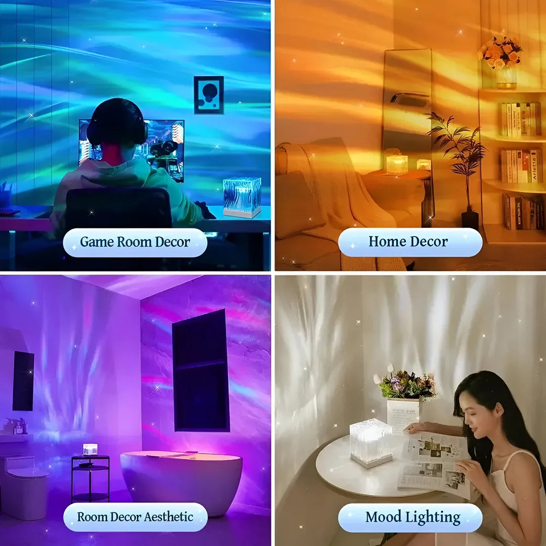 Aurora Water Waves Glow Lamp For Bedroom