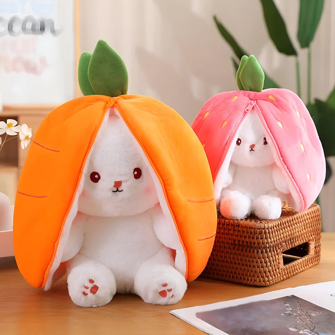 Carrot Bunny Plush Pillow