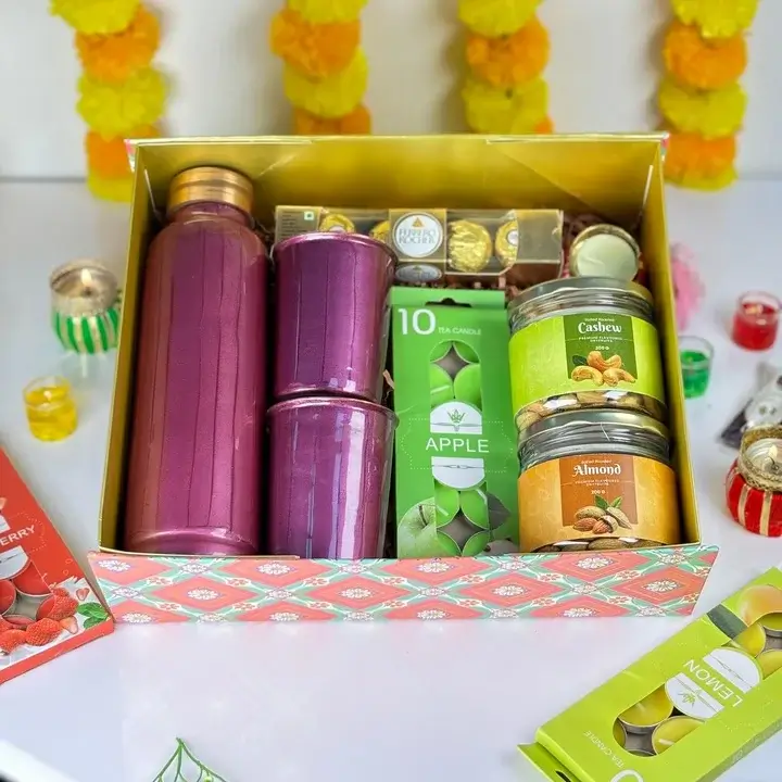 Premium Pearl Copper Bottle Diwali Hamper