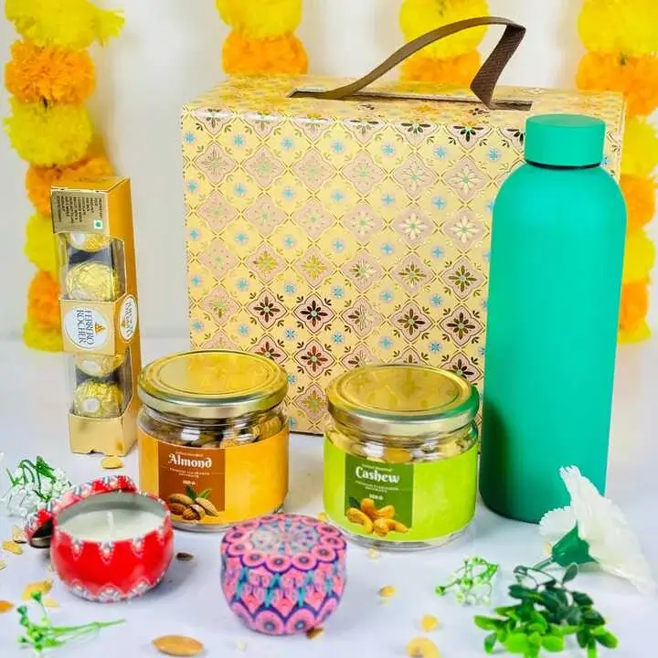 Exclusive Matte Steel Bottle Diwali Hamper